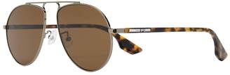 McQ Eyewear tortoiseshell aviator sunglasses