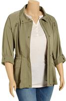 Thumbnail for your product : Old Navy Women's Plus Drapey Twill Utility Jackets