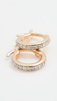 Thumbnail for your product : Adina Reyter 14k Gold Pave Huggie Hoop Earrings