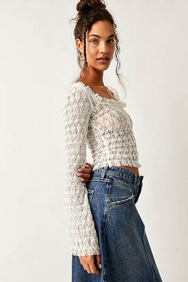 fp one solid smocked top