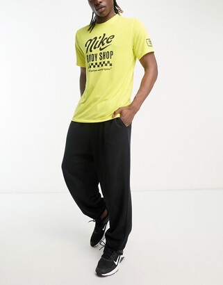 yellow nike gym top