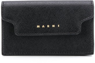 Marni Logo-Print Leather Card Case