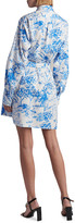 Thumbnail for your product : MSGM Porcelain-Print Belted Dress