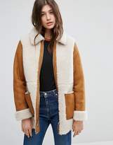 Thumbnail for your product : ASOS Design Faux Shearling Coat