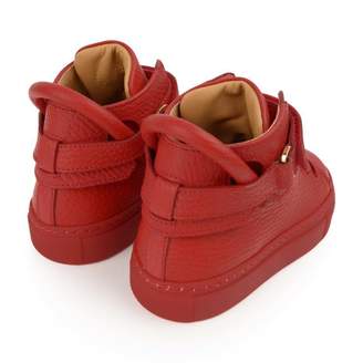 Buscemi BuscemiRed Leather 100MM High Top Trainers