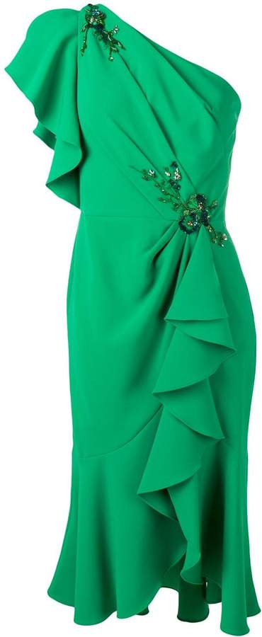 marchesa green dress
