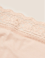 Thumbnail for your product : Marks and Spencer 5pk Cotton Lycra® & Lace Midi Knickers