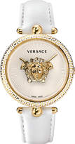 Versace Palazzo Empire yellow-gold and leather watch