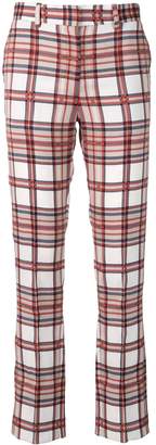 Rokh check pattern trousers
