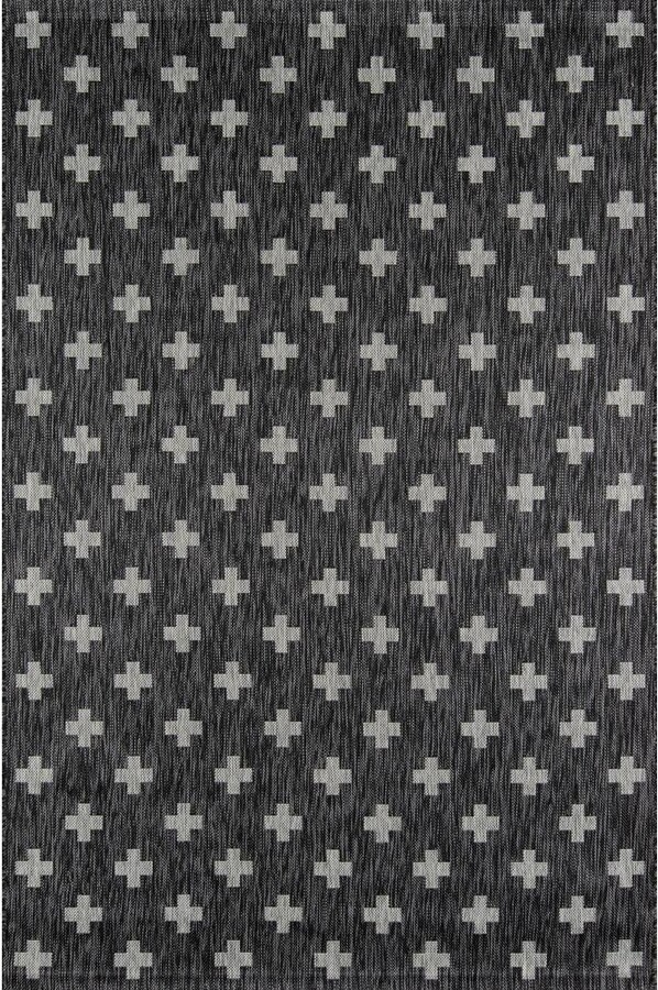 Momeni Umbria Charcoal 3 ft. 11 in. x 5 ft. 7 in. Indoor/Outdoor Area Rug