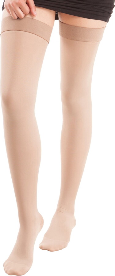 Gabrialla Unisex Microfiber Thigh-High Graduated Compression Stockings (25-35 mmHg): H-306