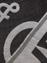 Thumbnail for your product : Dolce & Gabbana Logo-jacquard Cotton-blend Scarf - Black White