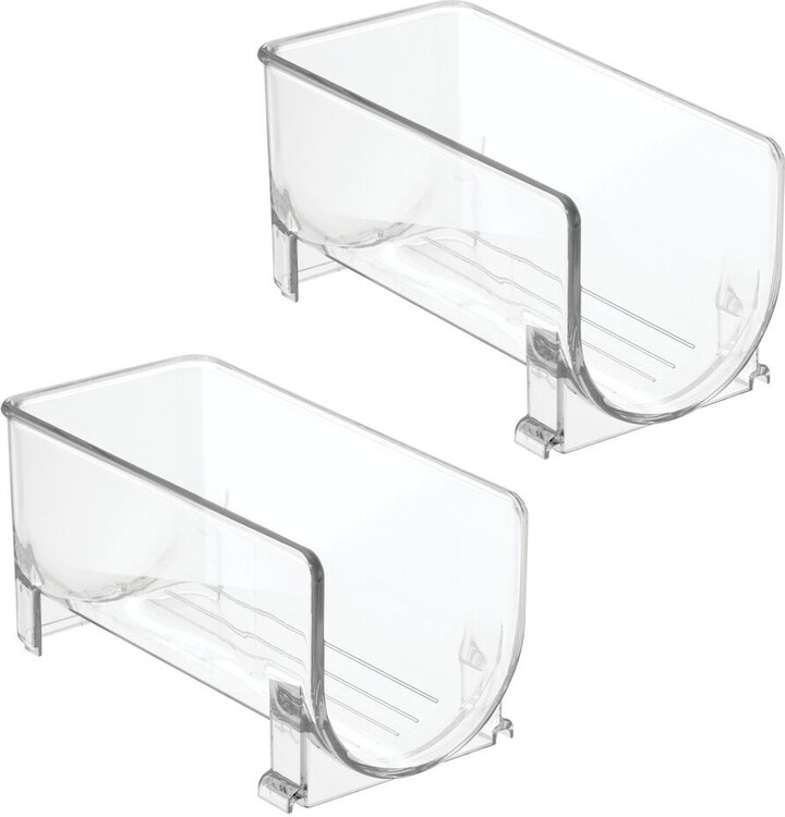 mDesign Plastic FreeStanding Wine Set Rack Storage Organizer 2 Pack