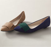 Thumbnail for your product : J. Jill Suede asymmetrical-bow skimmers