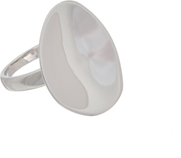 Italian Silver Concave Disc Ring