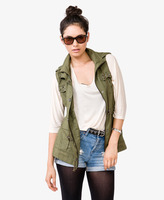 Thumbnail for your product : Forever 21 Studded Linen Utility Vest