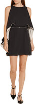 Thumbnail for your product : Halston Cape-effect Chiffon Mini Dress