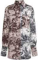 Thumbnail for your product : VVB Paneled Printed Twill Shirt