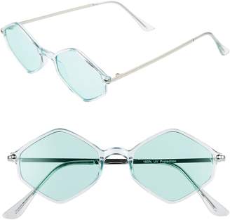 BP 48mm Geometric Flat Front Sunglasses