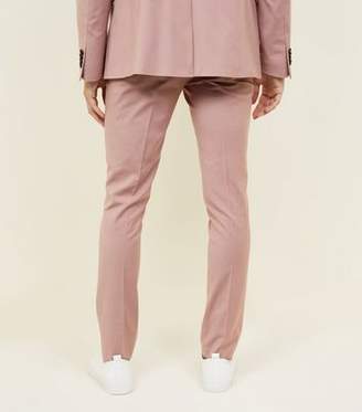 New Look Pink Slim Fit Suit Trousers
