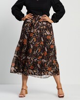 Thumbnail for your product : Atmos & Here Atmos&Here Curvy - Women's Multi Midi Skirts - Maira Midi Skirt - Size 22 at The Iconic