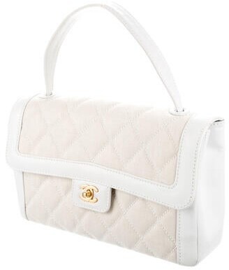 Chanel Surpique Top Handle Flap Bag - ShopStyle