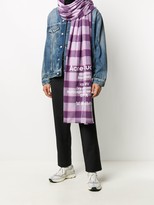 Thumbnail for your product : Acne Studios Check Print Logo Scarf