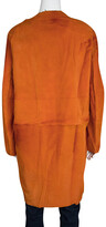 Thumbnail for your product : Joseph Orange Fur Kangaroo Skin Zip Front Sydney Coat M
