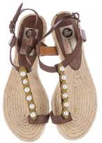 Thumbnail for your product : Lanvin Embellished T-Strap Sandals
