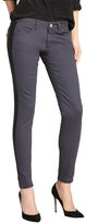 Thumbnail for your product : Romeo & Juliet Couture charcoal tuxedo leather stripe jeans