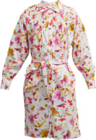 Thumbnail for your product : Merlette New York Crescent Smocked Floral-Print Midi Shirtdress
