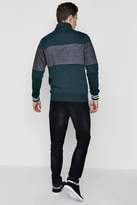 Thumbnail for your product : boohoo Colour Block Zip Through Track Top