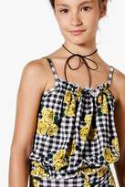 Thumbnail for your product : boohoo Girls Gingham Floral Top & Shorts Set