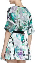 Thumbnail for your product : Smythson Kelli & Talulah All My Love Silk Printed Top