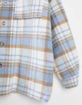 Thumbnail for your product : Collusion Unisex spliced check faux wool shacket