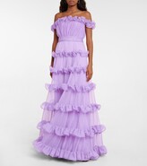 Thumbnail for your product : Giambattista Valli Off-shoulder ruffled tulle gown
