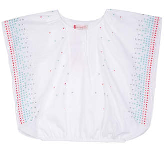 Lili Gaufrette Embroidered Dot Blouse