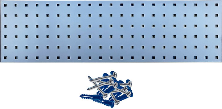 Triton Products LocBoard (1) 31.5"W x 9"H Epoxy, 18 Gauge Steel Square Hole Pegboard Strip
