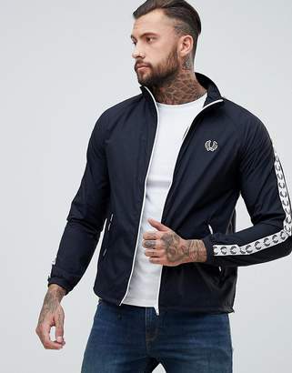 Fred Perry Sports Authentic Taped Sports Jacket In Black