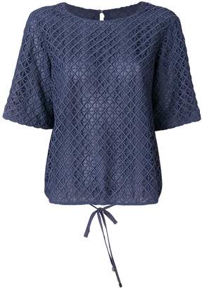 Emporio Armani geometric lace blouse