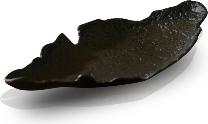 Marleth Handcrafted Black Italian Brass Tray With Organic Edge