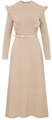 Chloé Ruffled Fitted Knitted Dress