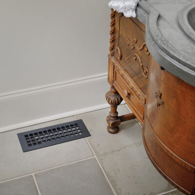 Reggio Register Square Aluminum Floor Grille without Mounting Holes