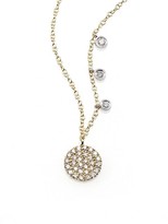 Thumbnail for your product : Meira T Diamond & 14K Yellow Gold Disc Necklace