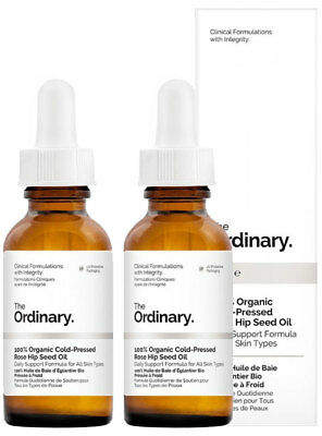 The Ordinary NEW 100% Organic Cold-Pressed Rose Hip Seed Oil [Double Pack] 2 x