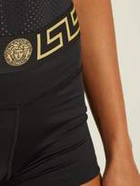 Thumbnail for your product : Versace Logo Print Performance Cycling Shorts - Womens - Black Gold