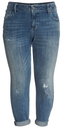 Lucky Brand Plus Size Women's Reese Distressed Stretch Boyfriend Jeans