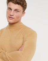 Thumbnail for your product : Lambretta turtle neck jumper in camel