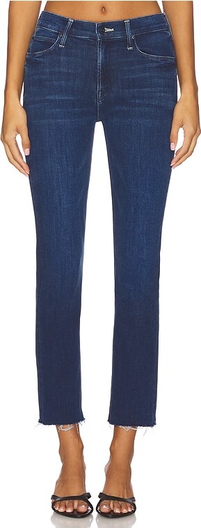 Mother The Mid Rise Dazzler Ankle Fray Jeans