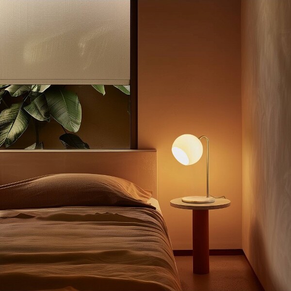 BrightechKrystalMid-Century(IncludesLEDLightBulb)MarbleBaseArcDeskTableLampAntiquedBrass